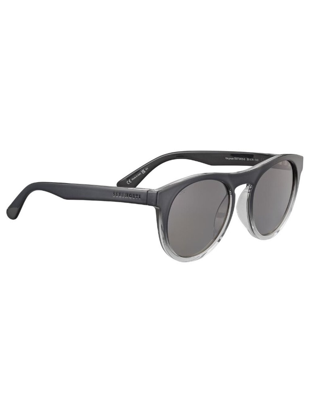 New Serengeti Unisex Sunglasses Black Rectangle Multicolor Lens Injected Frame